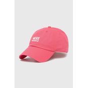 Pamučna kapa sa šiltom Vans boja: ružičasta, s aplikacijom