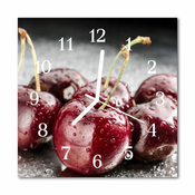 tulup.si Steklena kvadratna ura Cherry 30x30 cm