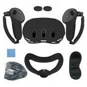 shumee KOMPLET 7-V-1 SILIKONSKO ZAŠČITNO OVITJE ZA VR OČALA OCULUS META QUEST 3