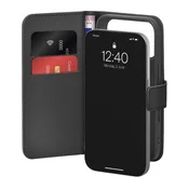 Puro Wallet Stand ovitek za iPhone 17 Pro Max, eko usnje, črn