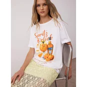 Trendyol Majica ecru/rumena/temno siva/temno oranžna