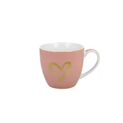 Duo Porcelanasta skodelica 460 ml roza ZLATO SRCE VALENTINOVO