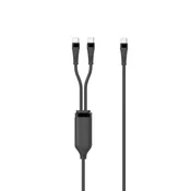 USB-C na 2×USB-C razdelilni kabel 1.55m PD100W