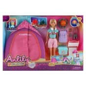 Punčka s šotorom in efekti set 30 cm