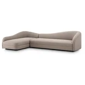 Casa Padrino luxury corner sofa greige/black 320 x 190 x H. 82 cm - Living room sofa - Living room furniture - Luxury furniture - Luxury furnishings - Luxury quality