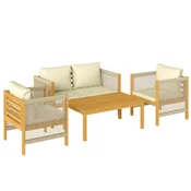 Homestar Vrtni komplet pohištva 4-delna sedežna garnitura 120x60x64 cm bež