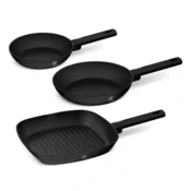 Berlingerhaus Komplet ponev s titanovo prevleko BH-8196 3 pcs Matte Black Collection