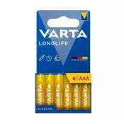 VARTA LONGLIFE alkalne baterije AAA dugog vijeka trajanja, 6 komada/pakiranje 25147203