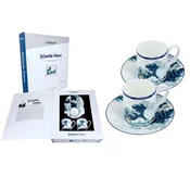 Carmani KOMPLET 2 SKODELIC ZA ESPRESSO HOKUSAI, DARILO VELIKI VAL OB KANAGAWI