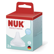 Nuk cucelj silikon Perfect Match S, 0m+, 2 kos