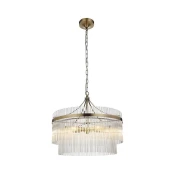 Endon 99166 - Luster na lancu MARIETTA 5xE14/7W/230V mesing/prozirno