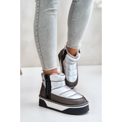 Low snow boots on thick sole D.Franklin Silver