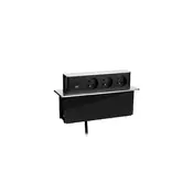 Solight PP126C-PD20 - Uticni stupak za stolnu plocu 3x230 V + USB-A + USB-C