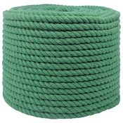 vidaXL Vrv Zelena 1,2 x 1,2 x 10000 cm Bombaž
