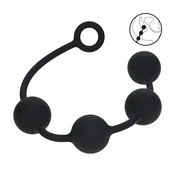 Gardj Europe Okrogle silikonske analne kroglice – XL – 50 mm – črne