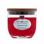 Svíčka oválná váza Aroma Candle, Vánoční atmosféra, 85 g