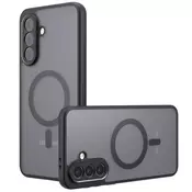 Hibridni ovitek PureFrost MagSafe za Samsung Galaxy A26 - black