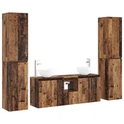 Vidaxl Komplet pohištva za kopalnico 5 kos Star les 33 x 34,5 x 160 cm