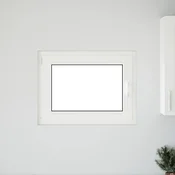 vidaXL Notranja barva okna za klet bela RISOR 80 x 60 cm