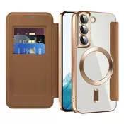 Etui SmartMag Book z Magsafe tehnologijo in RFID denarnico za Samsung Galaxy S22 - brown