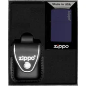 shumee Darilni set vžigalnikov Zippo z mat logotipom, temno moder, št. 3