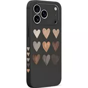 Pnakqil zaščitni ovitek Hearts za Apple iPhone 17 Pro Max - Črna KP39896