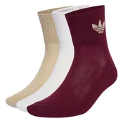 ADIDAS ORIGINALS Nogavice Mid Crew 3 Pairs pesek/bordo/bela