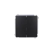 shumee Simon Basic Dvojno stopniščno stikalo (modul) 10AX, 250V, vijačni priključki črne barve BMW6/2.01/49