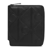 Calvin Klein Denarnica Xl Emblem Aop Emboss Zipp Bill Fo LV04D1176G Črna