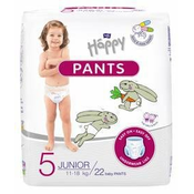 BELLA HAPPY Hlače Junior (11-18 kg) 22 kosov - plenice za enkratno uporabo