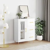 Vidaxl vidaXL Omarica, bela, sijajna, 69,5 x 34 x 90 cm, material na osnovi lesa