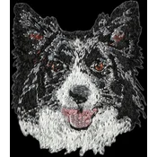 shumee Border Collie - našitek v obliki psa, vezeni našitek, edinstvena dekoracija nahrbtnika znamke Art-Dog