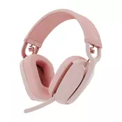 Logitech Zone Vibe 100 Bluetooth slušalica uklanjanje buke do 18 sati razgovora lagana i udobna ružičasta