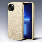 Guess Ovitek za Guess Glitter Gold za iPhone 14 Plus/ 15 Plus (GUHCP14MHGGSHD)