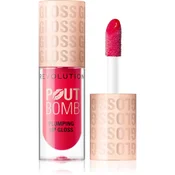 Makeup Revolution Pout Bomb sjajilo za usne s plumping efektom nijansa Cherry Sheer Red 4.6 ml