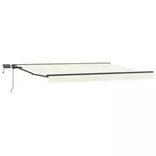 Rucni okvir tende s LED-ima Krem i Antracit 5 x 3 m
