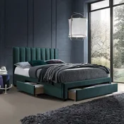 Homestar Postelja GRACE z vzmetnico HARMONY DELUX 160x200 cm, zelena