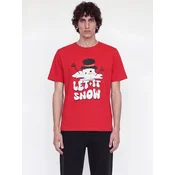 JACK & JONES Majica JJXMAS FUN oranžna/rdeča/črna/bela