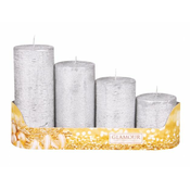 eoshop Adventne sveče GRADED rustikalna kovina d5x6/8/10/12cm 4ks