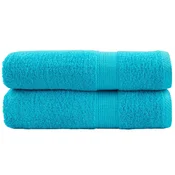 Vidaxl Premium brisače za roke SOLUND 2 kosa turkizne 50x100 cm 600 g/m2
