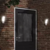 Vidaxl vidaXL LED zunanja stenska svetilka bela lita aluminijasta
