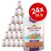Varčno pakiranje Almo Nature Daily Menu vrečke 24 x 70 g - Piščanec & losos