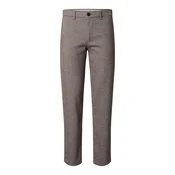 SELECTED HOMME Chino hlače SLHMILES svetlo rjava/temno rjava