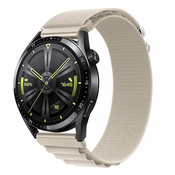 BStrap Nylon Loop pašček za Garmin Venu 2 Plus, starlight