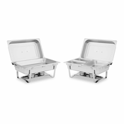 Chafing Dish Set 2 kosa - 2 x 8 L - vklj. GN posoda - Royal Catering