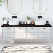 Vidaxl vidaXL Kopalniški pult temno rjave barve 200x50x(2-6) cm masiven les