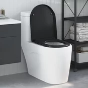 WC daska Crna 49 x 36 x 4 cm Duroplast
