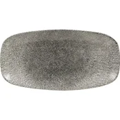 Churchill plitev krožnik Raku Quartz Black 35,5x18,9 cm (6 kos)