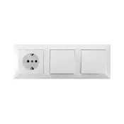 Aigostar - KOMPLET 2 kucna prekidaca sa SCHUKO uticnicom 1x16A/250V