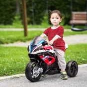 HOMCOM HOMCOM Otroško motorno kolo 18-60 mesecev, model BMW HP4 z žarometi, glasbo in pedali, PP in kovina, 82,5 x 42 x 54 cm, rdeče, (20708452)
